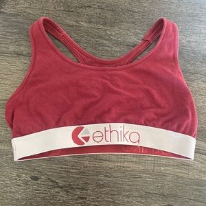 Maroon ethika a sports bra